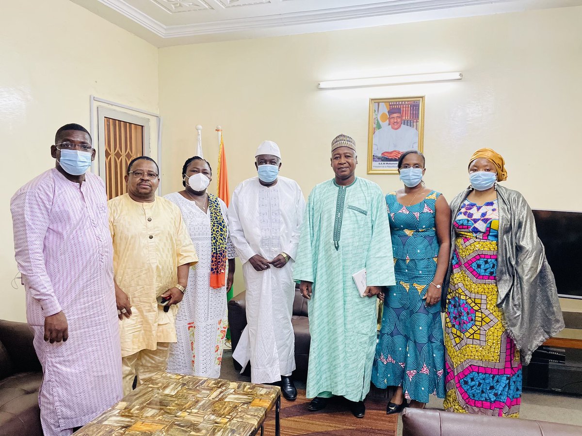 WANEP_Regional's tweet photo. WANEP paid a courtesy call on the Mediator of the Republic of Niger, Mr. Ali Sirfi, today. Mr. Sirfi reiterated his support for the project titled “Building an Inclusive Post COVID-19 Recovery, Crises Transitions &amp; Governance Reforms in the Sahel &amp; in 🇨🇮”, funded by @UNDPAfrica https://t.co/tBENvvLeEm
