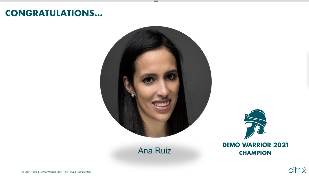 TheAnaRuiz's tweet photo. Honored to have been selected as this year's @Citrix Demo Warrior champion. Sharing the submission video that got me in the finale. This demo truly highlights my story and the tools I use to be productive on a daily basis. @wrike
https://t.co/bX7PFxL2KW https://t.co/IDqpsL02tY