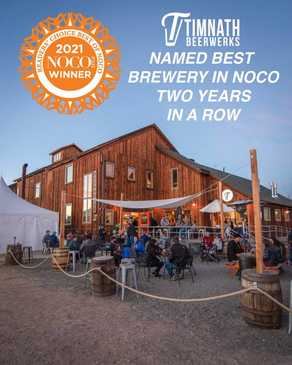 We’re proud to announce that we were named Best Brewery in Northern Colorado for the second year in a row! Thanks to all who voted for us!