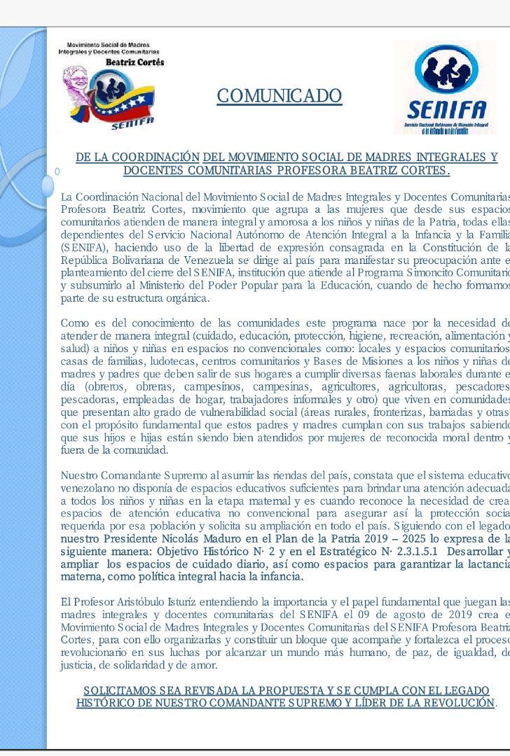 SenifaG's tweet photo. Educación Inicial
#NoAlCierreDeSENIFA #Aragua
@NicolasMaduro @delcyrodriguezv @dcabellor @_LaAvanzadora https://t.co/9Xs2WMQYqB