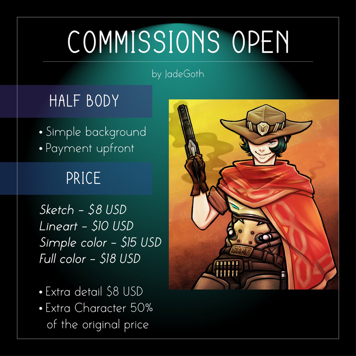 JadeGothel's tweet photo. Hi! My commissions are opeeen~ I would really appreciate if you can retweet them!
My payment method is paypal only!

If you are interested send me a message here :D
#Commissions #commissionsopen #digitalart https://t.co/bnn58CV9j0