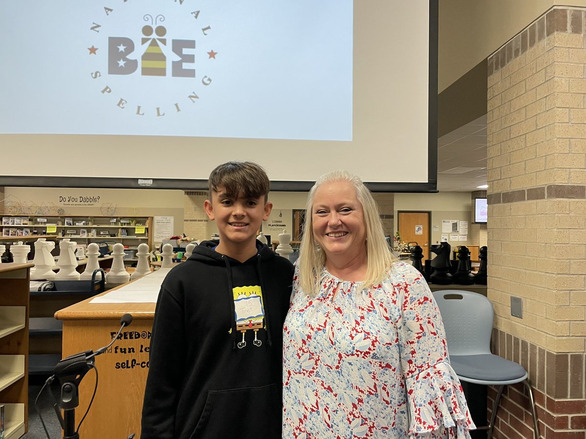JBMS_Bears's tweet photo. Congrats to Tret T our Spelling Bee Champ and Aadi M our alternate! Both boys were awesome battling it out. Good job! https://t.co/tSorhk1sPI