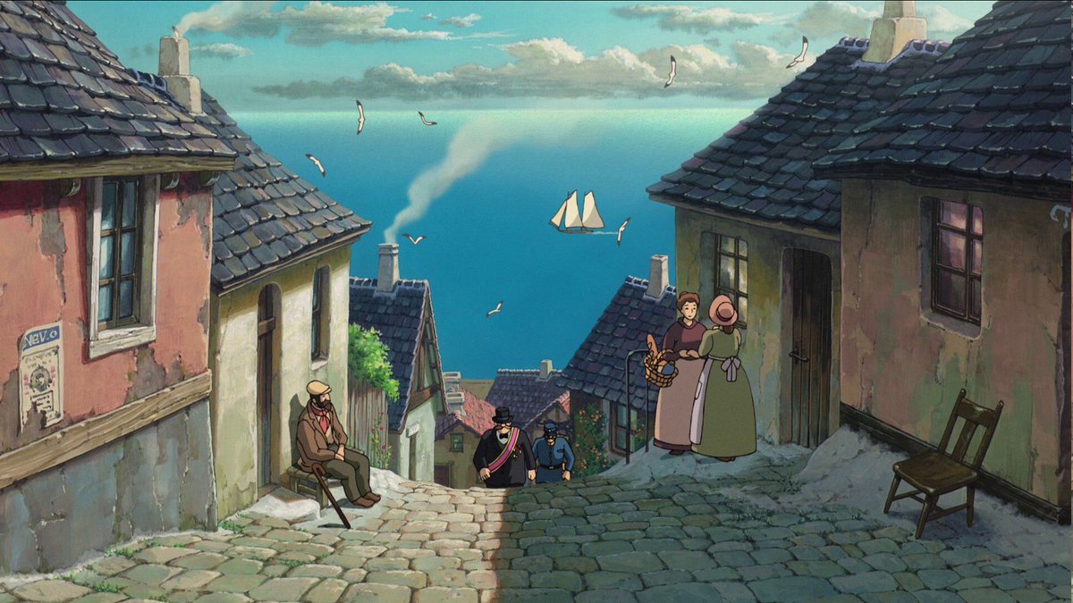 sstarkm's tweet photo. A thing I've noticed from studying up on a lot of Ghibli backgrounds is a lot of them are very contour-heavy, more so than you'd think initially looking at one. They loooove to emphasize edges in whatever way they can. This BG is a bit dramatic in that sense even for them but: https://t.co/qlUHztwQt4
