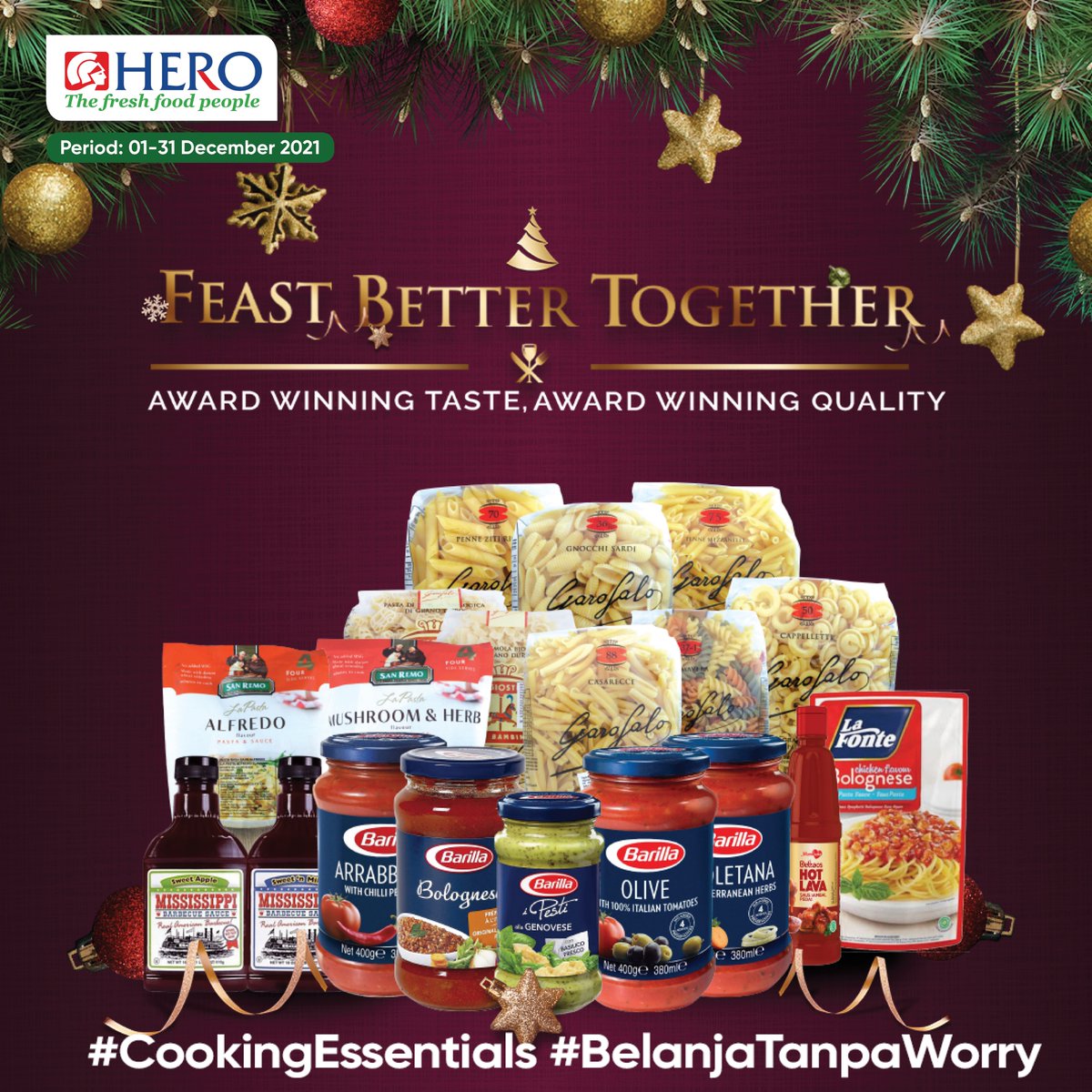HEROSupermarket's tweet photo. Yuk ikuti tur di @herosupermarket Feast Better Together #ToStartYourDay dan lengkapi kebutuhan memasakmu sekarang, dengan harga diskon spesial! Berlaku hingga DESEMBER 2021. Tersedia juga untuk berbelanja dari rumah, dengan Whatsapp Delivery, Happy Fresh & GoMart. https://t.co/wlOL9Qe8rb