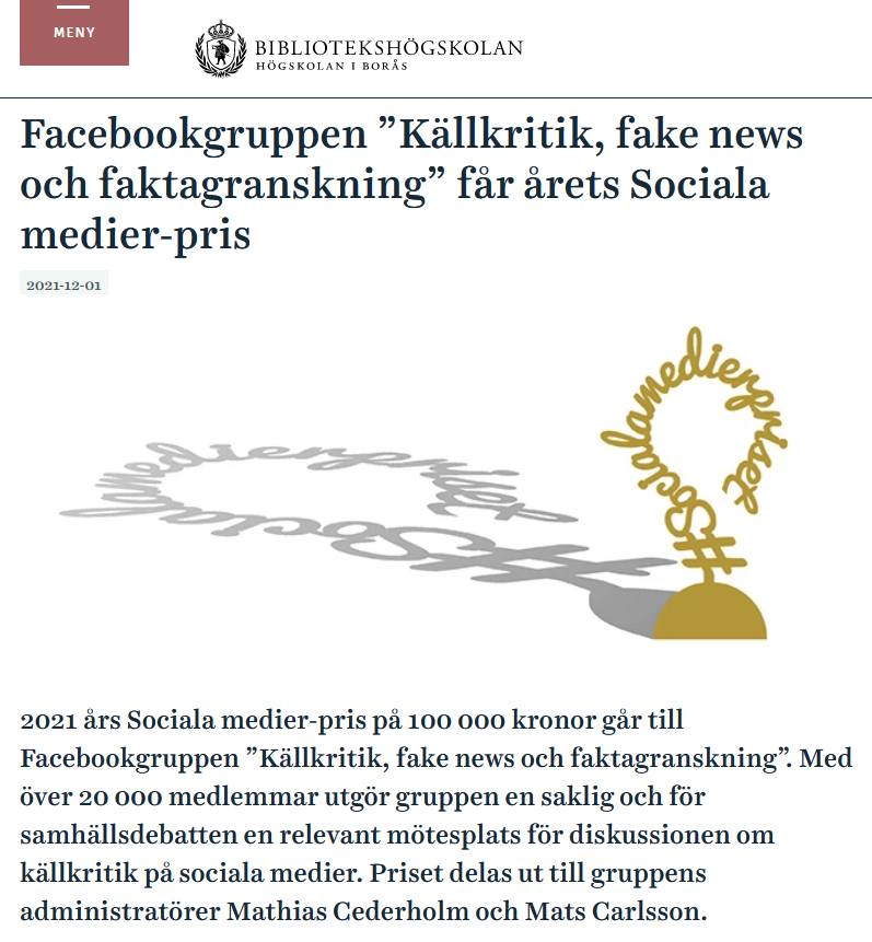 mathiasced's tweet image. "Min" grupp har fått fint pris. Igen.