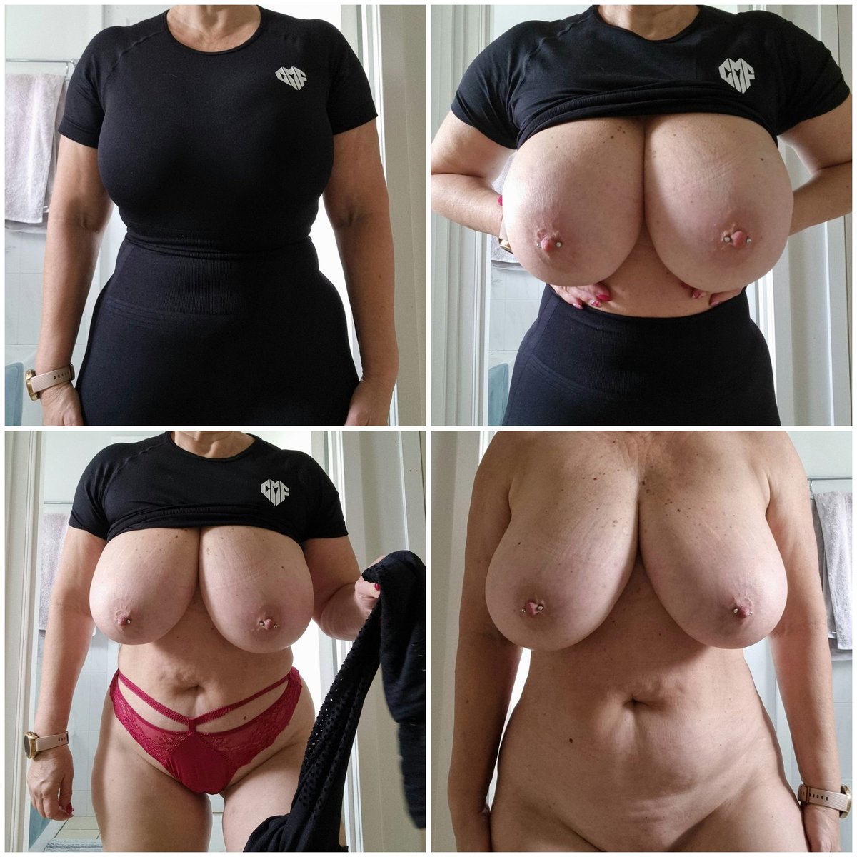 No sports bra day ='s alot of #fuckmyboobs #onlyfanswife #onlyfansmilf...