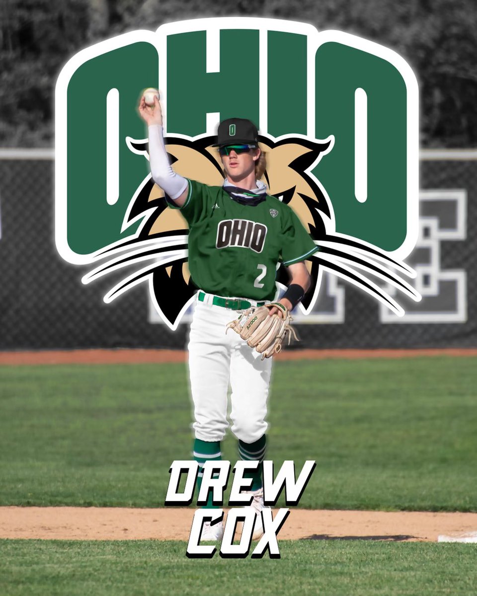I am thrilled to announce that I will be continuing my academic and athletic career at Ohio University! I want to thank my family, coaches, teammates and friends for helping me get where I am today. Proud to be a Bobcat!! <a href="/Ohio_Baseball/">Ohio Baseball</a>