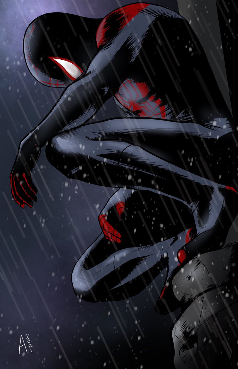 RT @AedanDraws: Miles Morales 
Inspired by the iconic Movie poster for Spider-Man 3. https://t.co/cOx5bheRkG