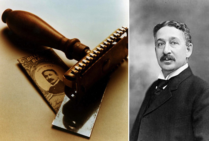 JostoMaffeo's tweet photo. 💈🪒 AFEITADO SEGURO 

El 2 diciembre 1901 King Camp #Gillette patentó en #Boston la maquinilla de #afeitar de hojas desechables de seguridad. 
 A diferencia de anteriores inventos, este dejaba descubierta sólo la parte final de la hoja. 
 Conquistó los mercados del mundo. https://t.co/IGSGK5G7da