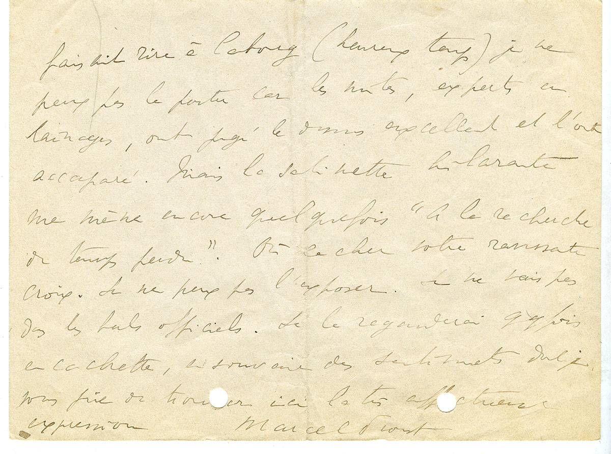 Continuing from last week, the letter from the archive is again from Marcel Proust. René Gimpel notes in his diary:

23 January 1922

It was past midnight when Marcel Proust arrived. He only stayed two hours...

Read more...
facebook.com/GimpelFilsLTD