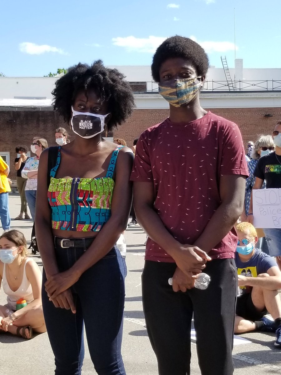 Nothing like meeting two of you former writing students at a Black Lives Matter protest rally with their father.