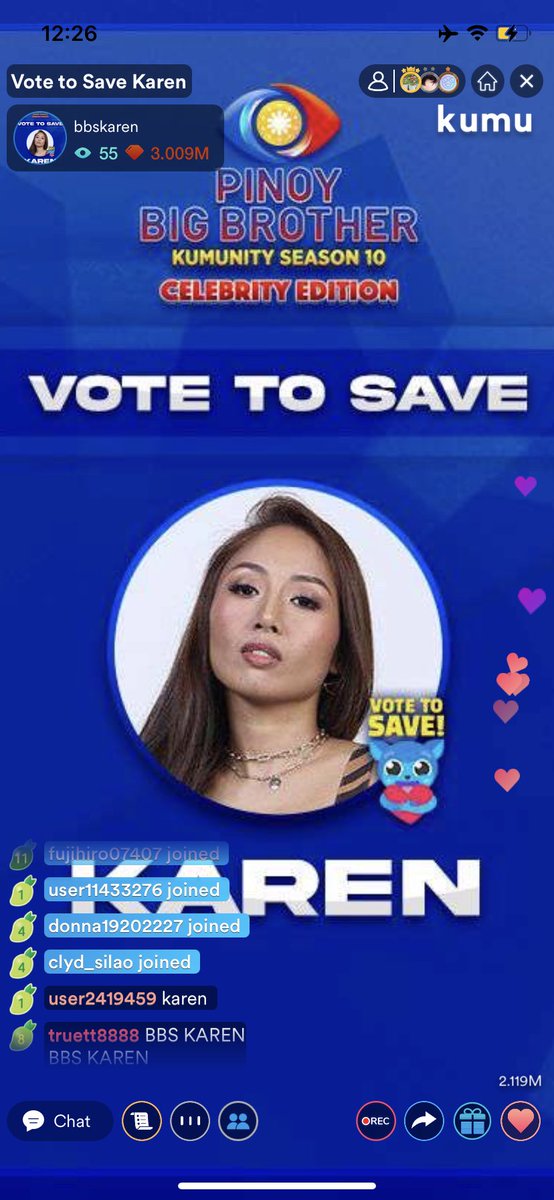 KarenB_fan's tweet photo. BBS KAREN is now at 3.004M Diamonds! Push pa Team Karen! Hindi pa lalabas si Karen sa Sabado!

BBS KAREN
#PBBKumuTugOfWar https://t.co/N6VE6VOiF7