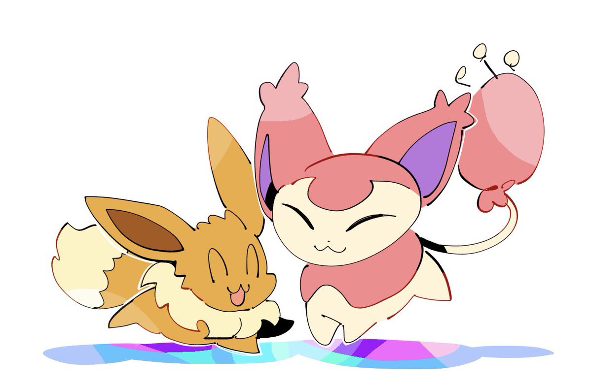 ポケモン ポケモンイラスト イーブイ Amp エネコrkgk Yyyのイラスト