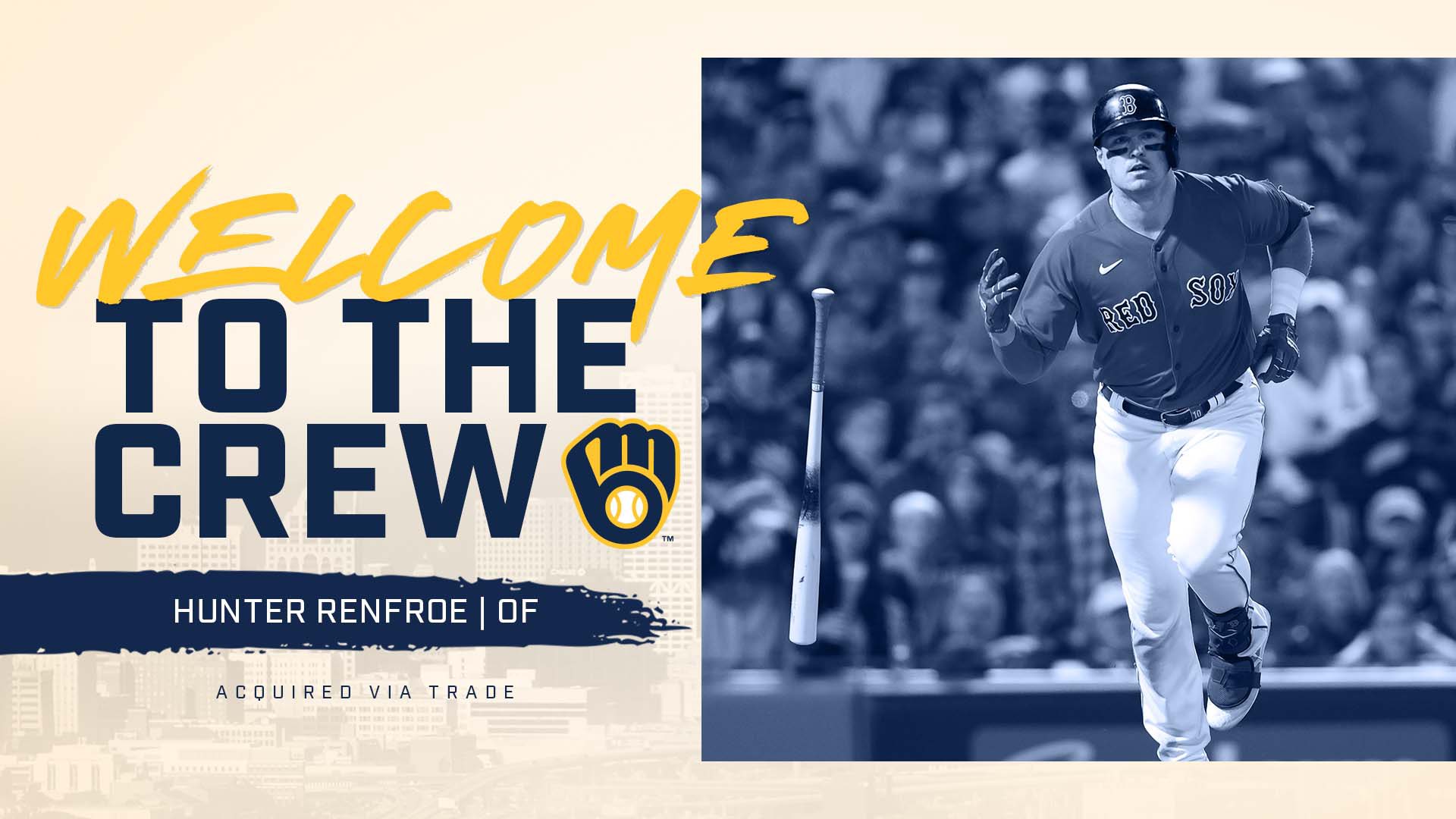 Milwaukee Brewers on X: OF Hunter Renfroe has been acquired from