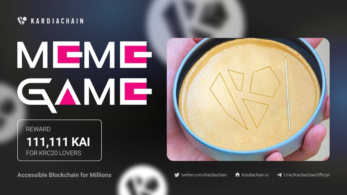 KaiDotNow's tweet photo. Dear all KRC20 Creators,

In one week time, we will distribute your rewards in the “Creative minds with KRC20” contest.

Please help yourself to provide your KRC20 wallet address by replying to your artwork submission tweet on Twitter, we will monitor and deliver on time. https://t.co/c8grYqCoep