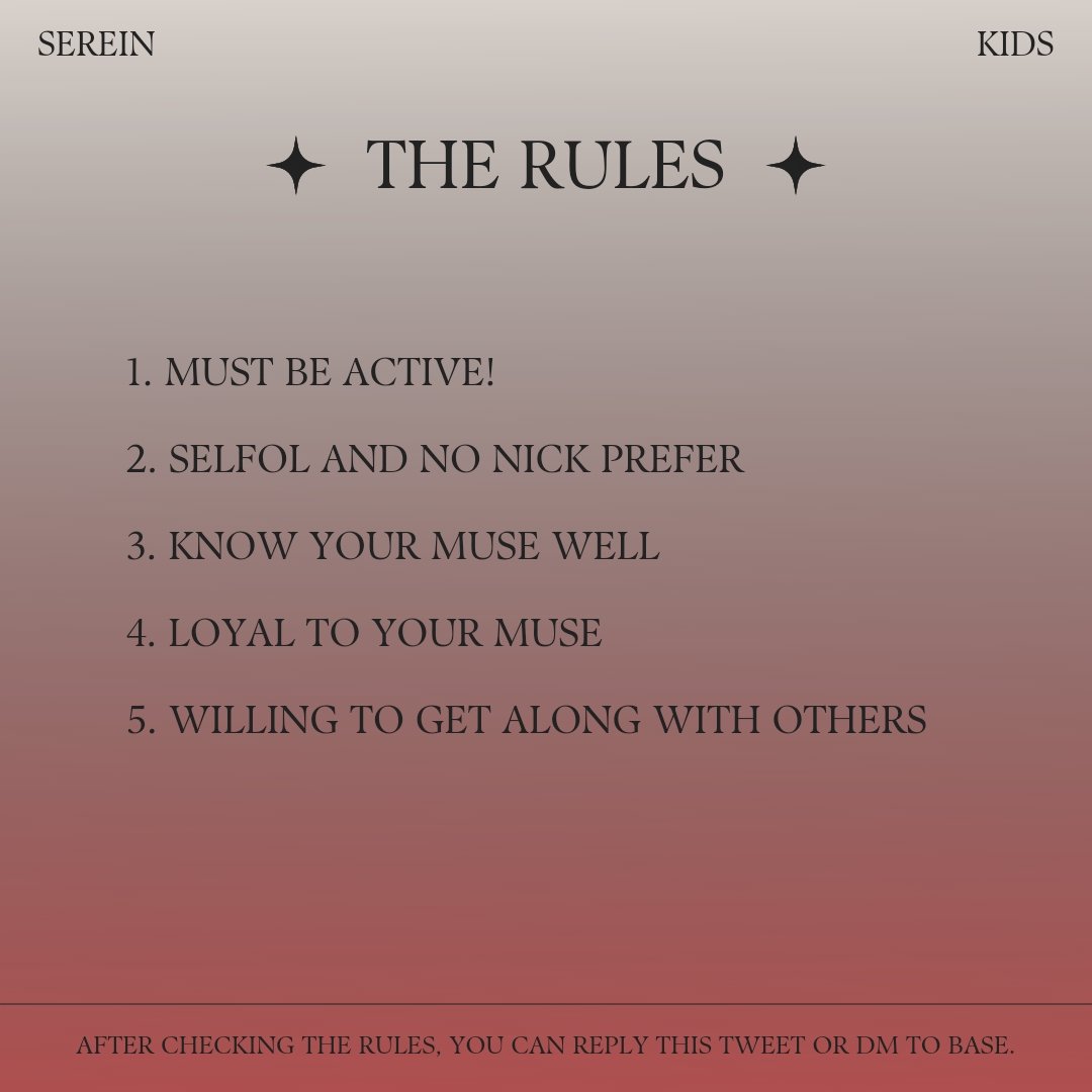 OfSereinKids's tweet photo. An RT to help us spread the news would be very appreciated. We're looking for I.N to complete our member list. If you are I.N and meet the criteria below, you can leave a trace below. https://t.co/8jYJjwILKn