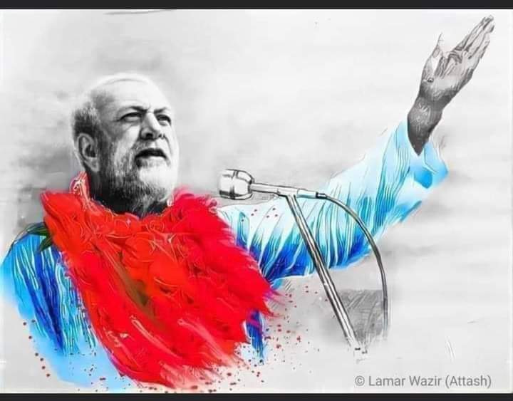 د پښتون افغان ملت د قامي سیاست لوی مبارز ، د پښتانه قام د ملي وحدت او د افغان د خپلواکۍ ارمانجن خان شھید عبدالصمد خان اڅکزي شهید ته د ۴۸م تلین په مناسبت د عقیدت او احترامات سره ګلونه وړاندي کوم
 #RememberingKhanShaheed 
<a href="/MalikStanizai1/">عبدالمالک ستانیزی</a>