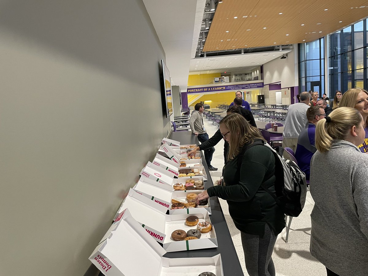 Iowa_HighSchool's tweet photo. Shout out to the PTO for providing coffee and donuts for our staff! https://t.co/Moj4fJyQwm