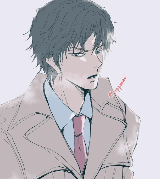 冬の朝 #オリジナル #イラスト #青年  