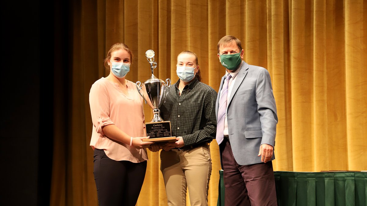 CastletonSports's tweet image. Team MVPs were named and the President&apos;s Cup for Academic Excellence was awarded Wednesday night at Casella Theater as Castleton Athletics honored the fall student-athletes!

READ: castletonsports.com/news/2021/12/1…