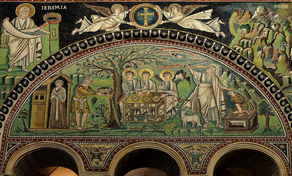 Sacrifice of Isaac, 547 #byzantinemosaics #byzantine
