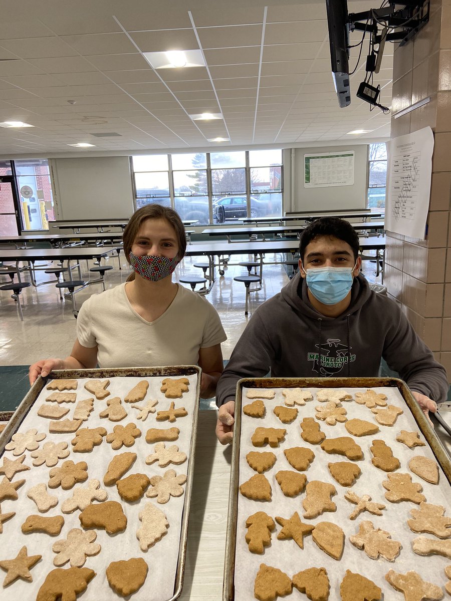 today we made dog treats for local animal shelters 🐾