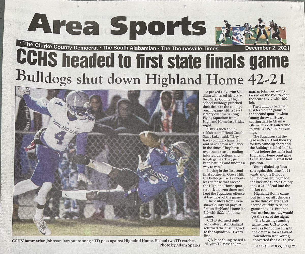 rwood035's tweet photo. Go pick up this week’s Democrat and get the coverage of CCHS’ playoff run. https://t.co/Vv6VM3Aw6A