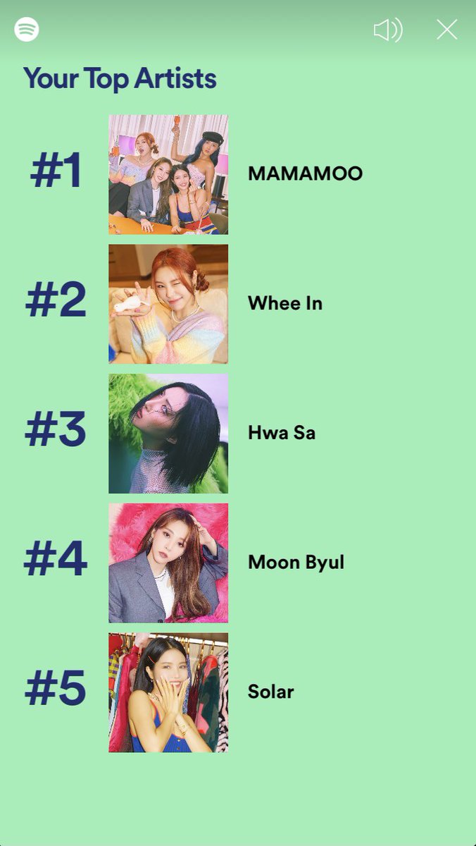 gan_mmm's tweet photo. @RBW_MAMAMOO I love you 😂✨😭🥰 moomooshin beke nemen. I did my streaming assignment this year. Can’t afford an album so bawi bawi na lang sa stream. 

#SpotifyWrapped #spotifywrapped2021 #mamamoo https://t.co/zY9kLhg1gC