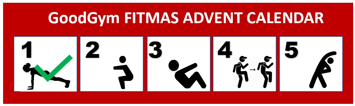 ggredbridge's tweet photo. DAY 2 FITMAS: Two glorious minutes of squats!!! Check your email for DOs and DON'Ts;)
This is what the rest of the week is looking like:
DAY 3: Sit Ups routine
DAY 4: Tabata workout (zoom link to follow)
DAY 5: Sunday Stretch
#GoodGymFITMAS https://t.co/1NkKEvgz0t