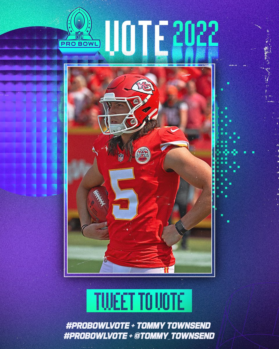 Tweet to vote! Don’t forget to retweet chiefs players to help get them to the pro bowl!
#ProBowlVote + <a href="/tommy_townsend/">Tommy Townsend</a> 
#chiefs #ChiefsKingdom #NFL