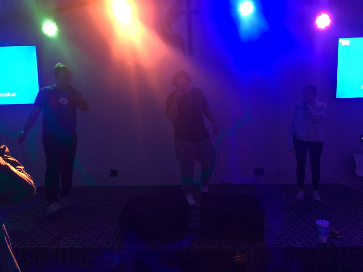 BUMCYOUTH2's tweet photo. Just when I thought God had blessed us with more than I could ever have imagined in our new youth worship center…there was actual worship…and the blessings just keep coming! #thankyouJesus #becauseofHim https://t.co/yQvoCrrBvG