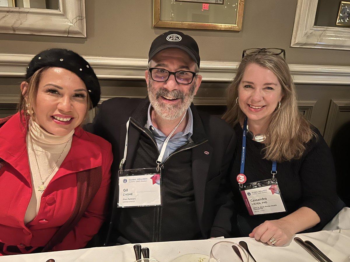 GIL BASHE (@gil_bashe) on Twitter photo Wellness requires mindfulness! It combines body, soul and mind - and societal support. Here with <a href="/CassandraVieten/">Cassandra Vieten</a> and <a href="/EscarleSilva/">ESCARLE SILVA</a> at the <a href="/Global_GWS/">Global Wellness Summit</a>. Surrounded by global colleagues dedicated to #health and #wellness. Wellness requires mindfulness! It combines body, soul and mind - and societal support. Here with <a href="/CassandraVieten/">Cassandra Vieten</a> and <a href="/EscarleSilva/">ESCARLE SILVA</a> at the <a href="/Global_GWS/">Global Wellness Summit</a>. Surrounded by global colleagues dedicated to #health and #wellness.