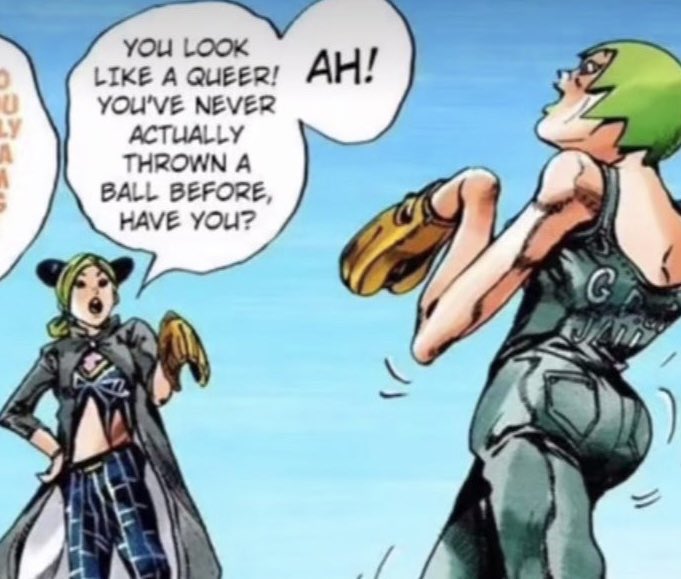 DailyJJBAWomen's tweet photo. They are trying to silence Jolyne the homophobic homosexual icon https://t.co/dnD1VLjFfU