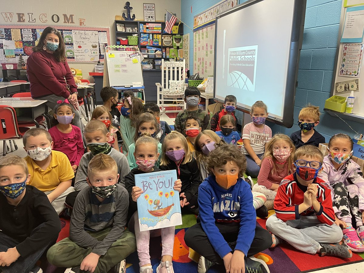 AndrewBuchheit's tweet photo. Enjoyed reading Be You by @peterhreynolds #TimberwolvesROCK #TimberwolvesREAD https://t.co/f7GK5VB2TO