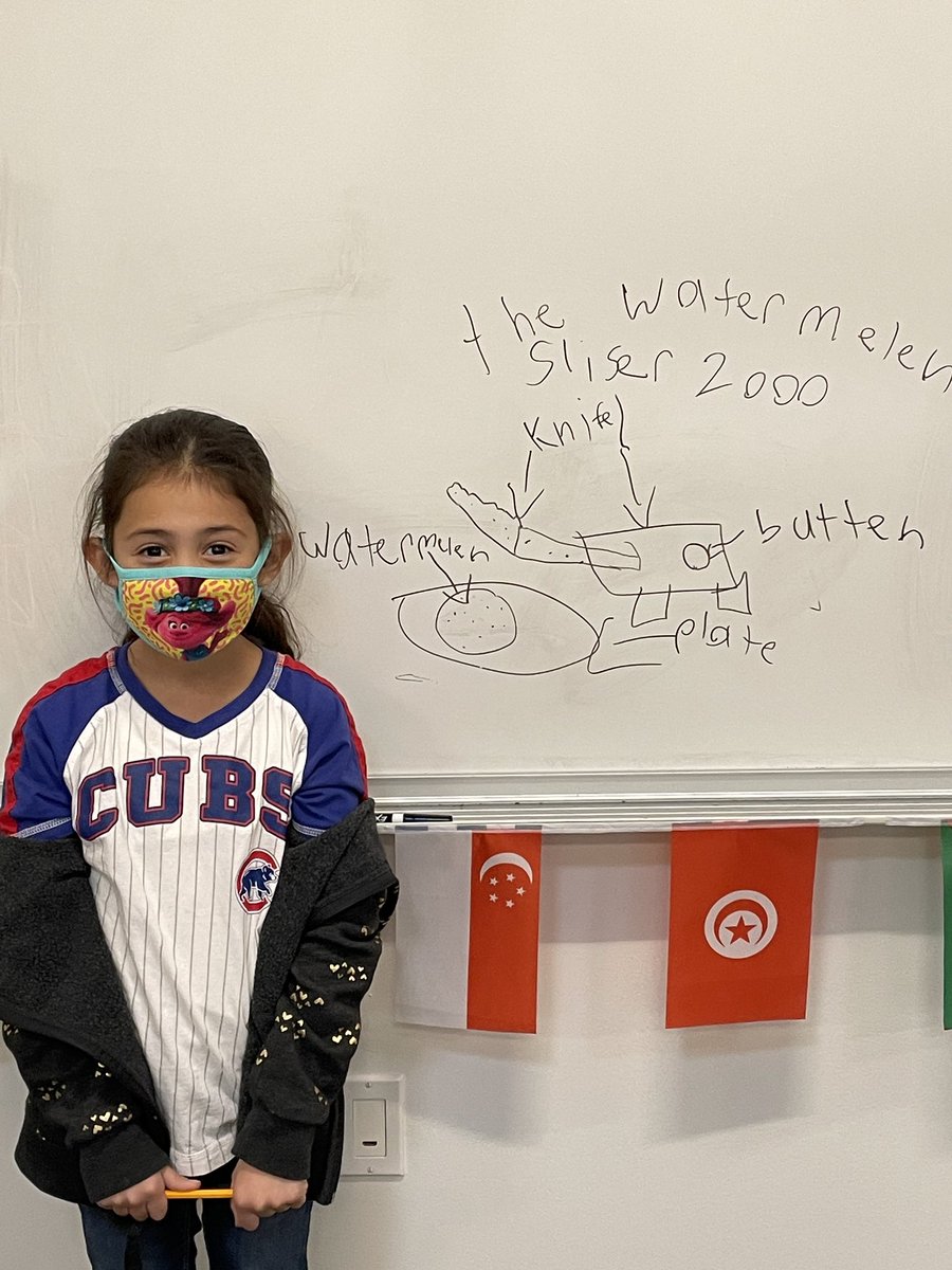 SanchezEC1's tweet photo. Peek at the newest in inventions, the Watermelon Slicer, as created by 2nd graders. @CoventryD47 https://t.co/77TZJDeWpQ