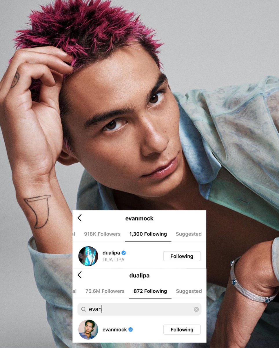 dlipanews's tweet photo. Dua Lipa and Evan Mock, star of Gossip Girl, recently followed each other on Instagram! https://t.co/2Zdkk0e0mp