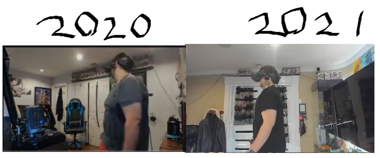 TrueFriendsGame's tweet image. Kirk will probably be annoyed I'm Tweeting this out.  But I had hoped his progress thanks to diet and exercise between our VR streams last year and this year could be encouraging to someone #weightloss #weightlossjourney