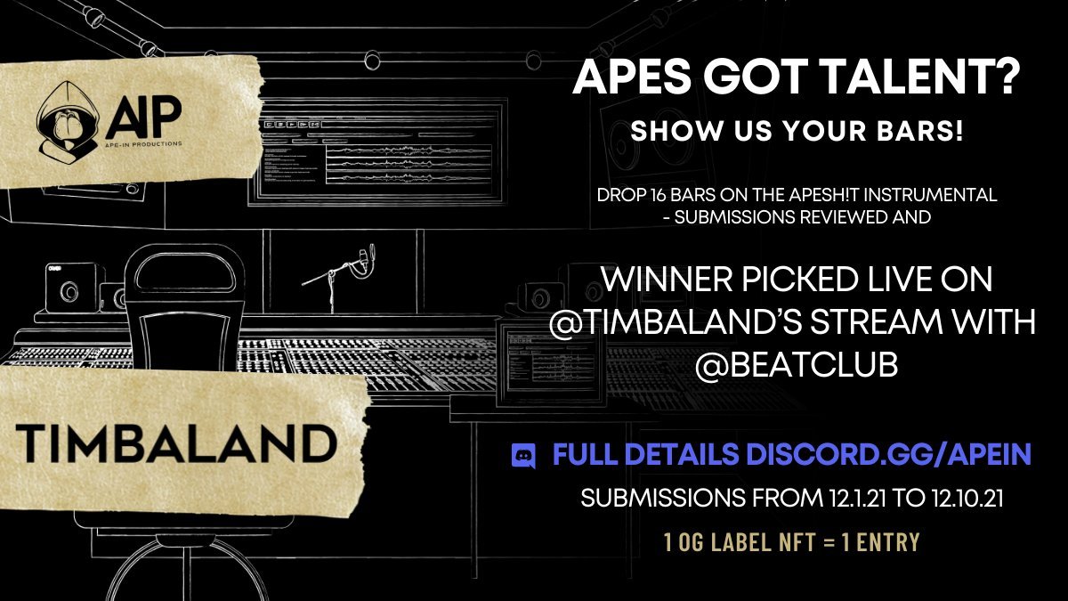 ApeInProd's tweet photo. Who's cooking in the studio? 🔥 - https://t.co/JHypNF9mIA 🐵🎵 https://t.co/yxofXQ0GJQ