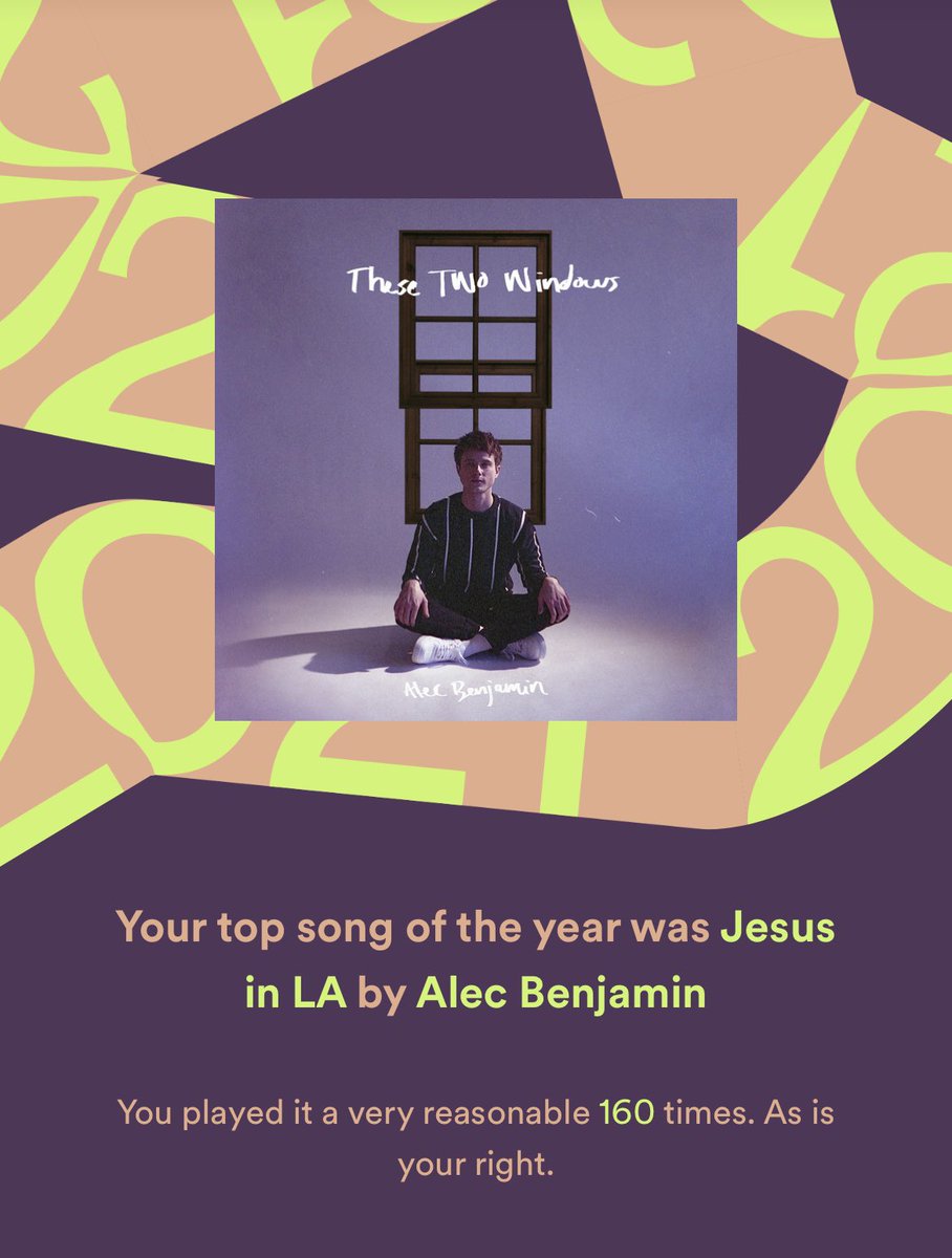 RedLily6210's tweet photo. My Spotify wrapped was a weird mix of stuff. But thank you @AlecBenjamin for turning up more than 1 time. https://t.co/wA3xA3DW1N
