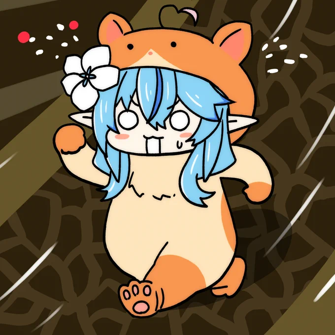 #LamyArt 
ゼルダでハムスターになったラミィちゃん 
