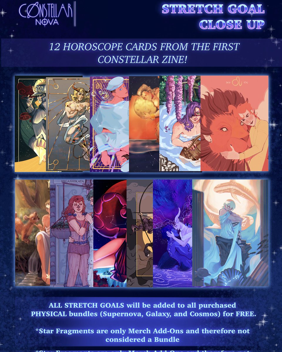 Constellar_Zine's tweet photo. 🌟 STRECH GOAL 🌟

Our final stretch goal has been reached! 12 cards of the artwork from the original constellar zine!

Thank you so much for all the support! https://t.co/zy8Nn9vn4a