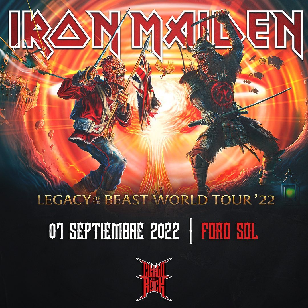 Notición con la que nos soprendió <a href="/IronMaiden/">Iron Maiden</a> 
Al revelar las fechas de la segunda parte del Legacy of the beast world tour, y afortunadamente una de ellas será el próximo 7 septiembre en el foro sol de la CDMX.

Así que a celebrar, y esperar a la preventa 🤘
#uptheirons