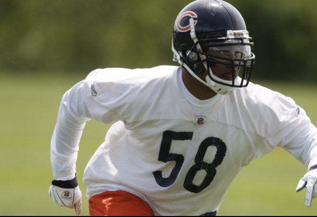 jacobinfante24's tweet photo. Congratulations to former #Bears linebacker Marcus Freeman on being named the new head coach at Notre Dame! https://t.co/6LXR0d63Mm