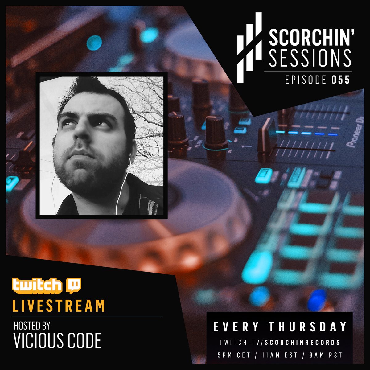 scorchinrecords's tweet photo. Our resident DJ @ViciousCode returns for Scorchin' Sessions today with some new tunes, including new remixes from our artists and many others. Livestream starts at 5PM CET / 11AM EST / 8AM PST on https://t.co/8h0KQKeUgr
#scorchin #progressive #trance #trancefamily #sessions55 https://t.co/eEYioQTBjh