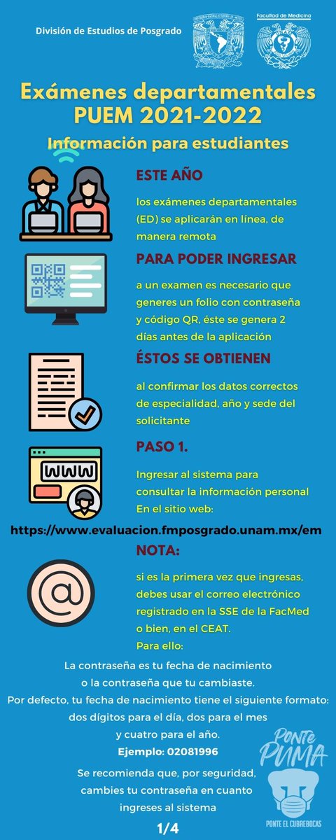 FM_POSGRADOUNAM's tweet photo. #PUEM

¿Tienes dudas para tu examen?
PUEM 2020-2021

Te dejamos los siguientes pasos: 👇👇👇 https://t.co/O3JNVpryZt