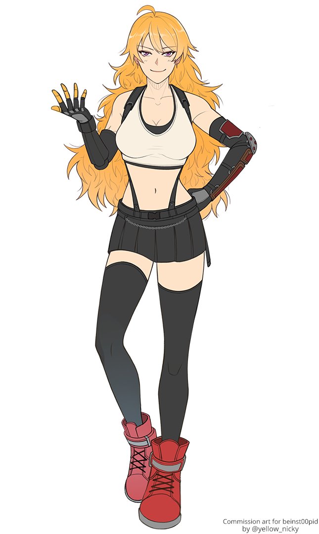 yellow_nicky's tweet photo. Yang + Tiffa! 
Commission done for beinst00pid on instagram! 💛
.
.
#RWBY #RWBYfanart #yangxiaolong https://t.co/vIh9vO0LJK