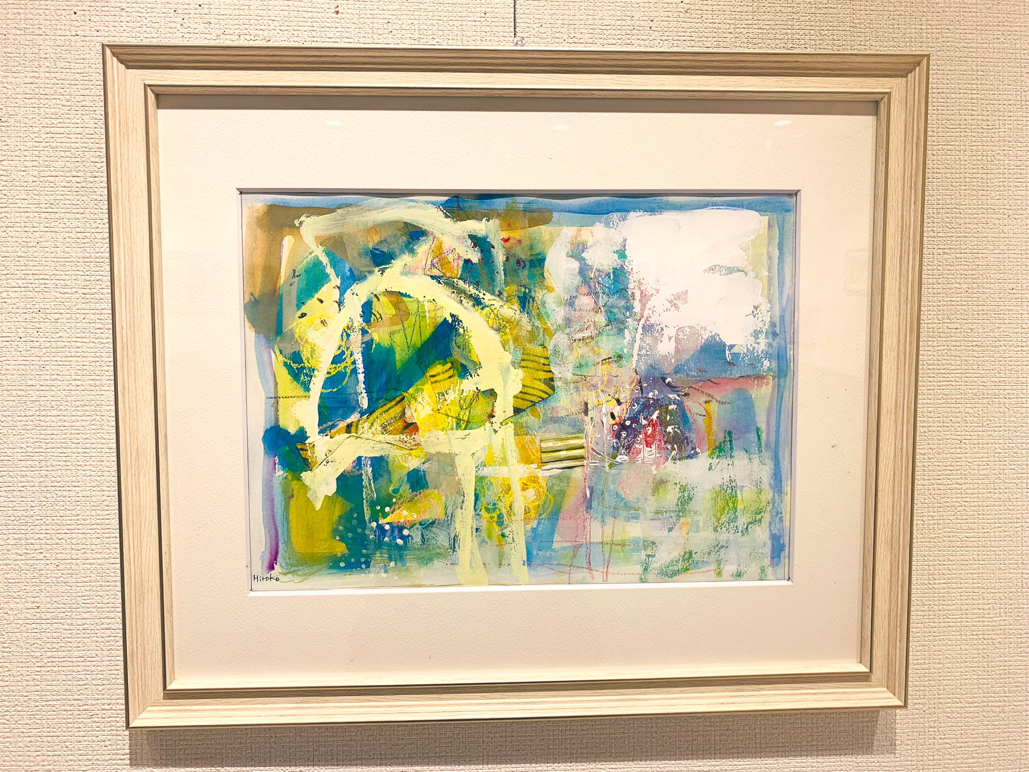 油絵　ハート柄　谷垣博子作 油絵 ハート柄 谷垣博子作 - メルカリ