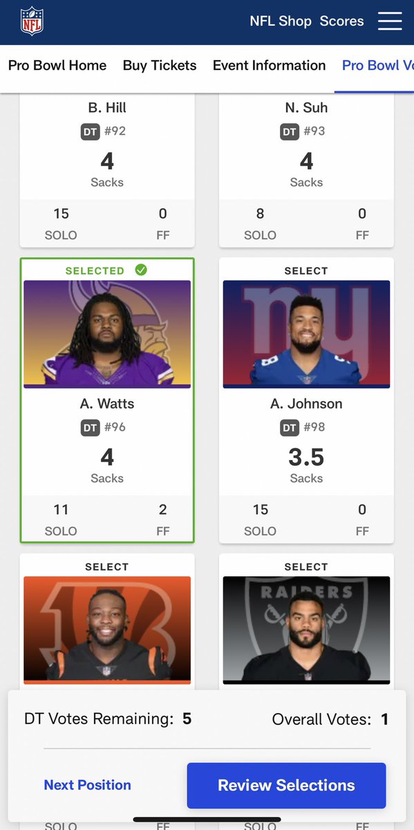 Blessed to even be on this platform and mentioned for a pro bowl vote. Appreciate the support! Go and Vote.