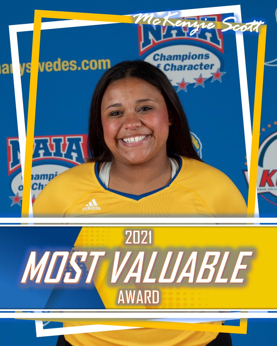 SwedesWVB's tweet photo. Congratulations to our 2021 V Most Valuable Player as voted by her teammates - McKenzie Scott! https://t.co/DXL8zUtRcd