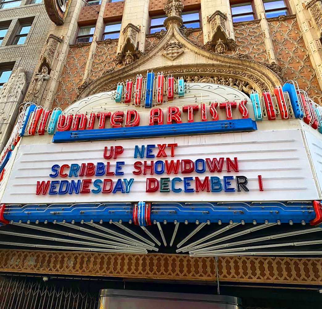 🖍Scribble Showdown is back tonight at <a href="/theatre_acedtla/">Theatre at Ace Hotel</a>. Who do you think will win? 

📸: <a href="/mattdipanni/">Matthew Di Panni</a>